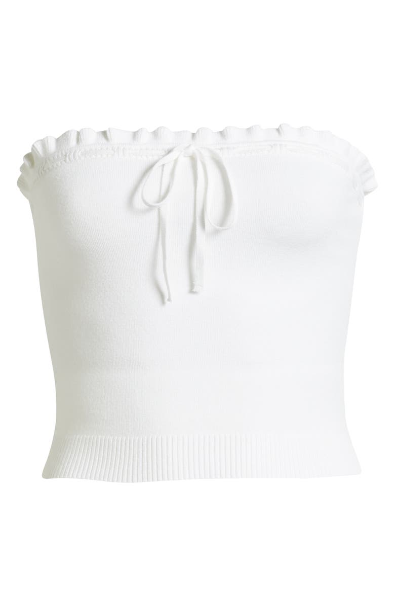PacSun Ruffle Edge Knit Tube Top, Alternate, color, 