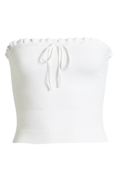 PACSUN PACSUN RUFFLE EDGE KNIT TUBE TOP