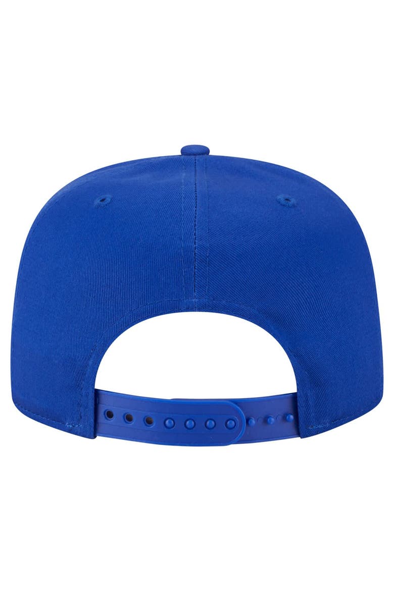 Men's New Era Royal Golden State Warriors Team Text Golfer Snapback Hat, Alternate, color, Royal