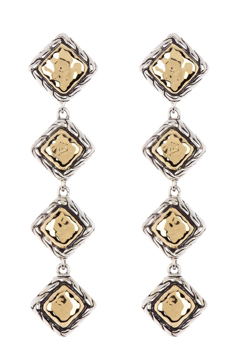 John Hardy 18K Gold & Sterling Silver Palu Drop Earrings, Main, color,