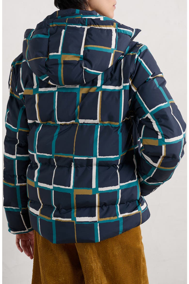 Field Path Waterproof Puffer Jacket, Alternate, color, WINDOW PANES INKWELL BLUE