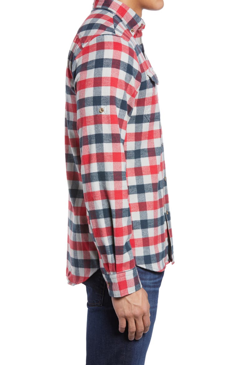 'Skog' Trim Fit Plaid Sport Shirt, Alternate, color, RED