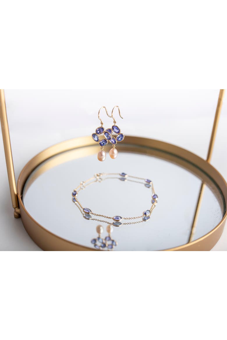 Tanzanite Spark Earrings, Alternate, color, Tanzanite