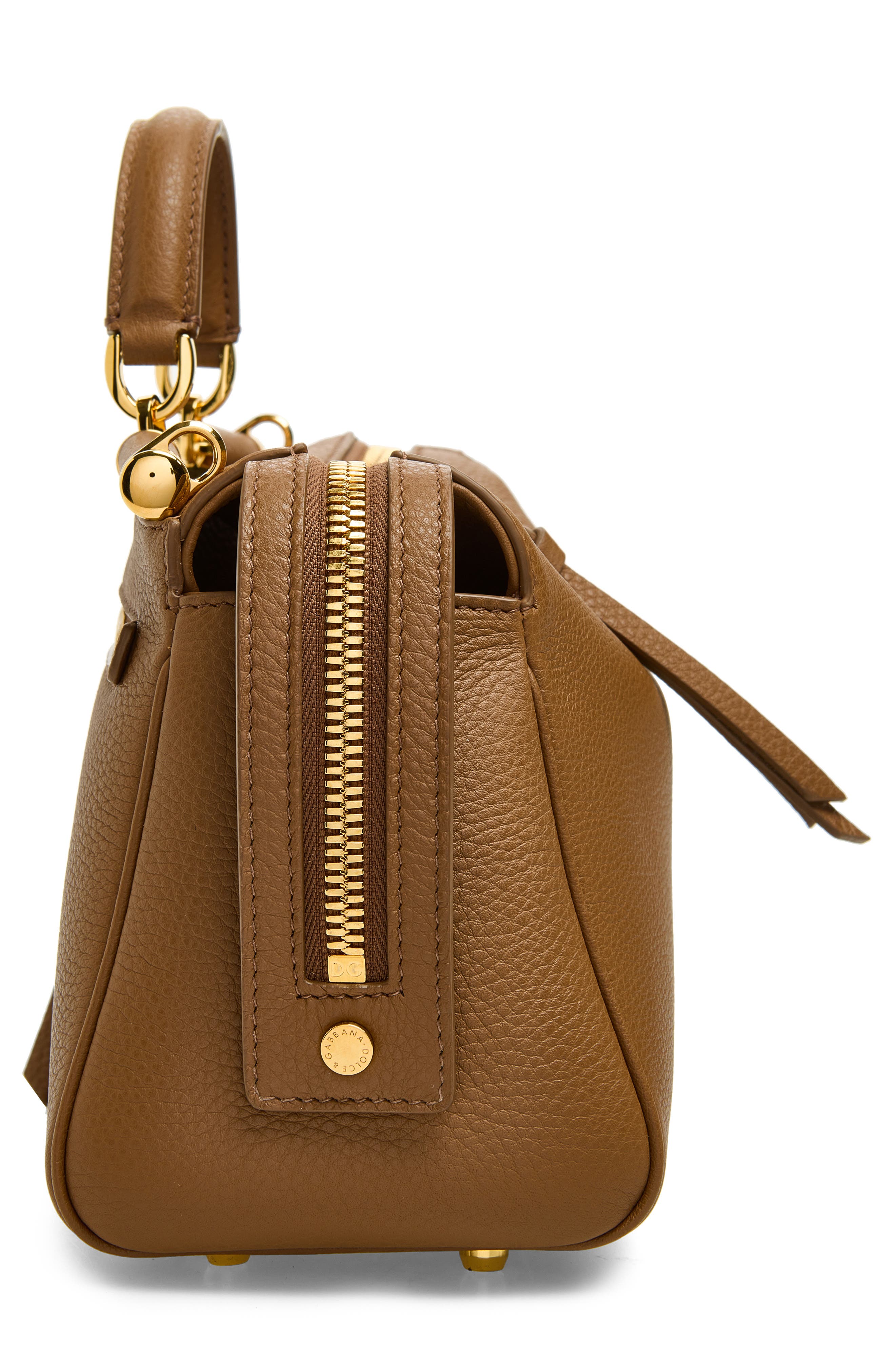 Vittoria Leather Top Handle Bag, Alternate, color, 8Z093 CARAMELLO
