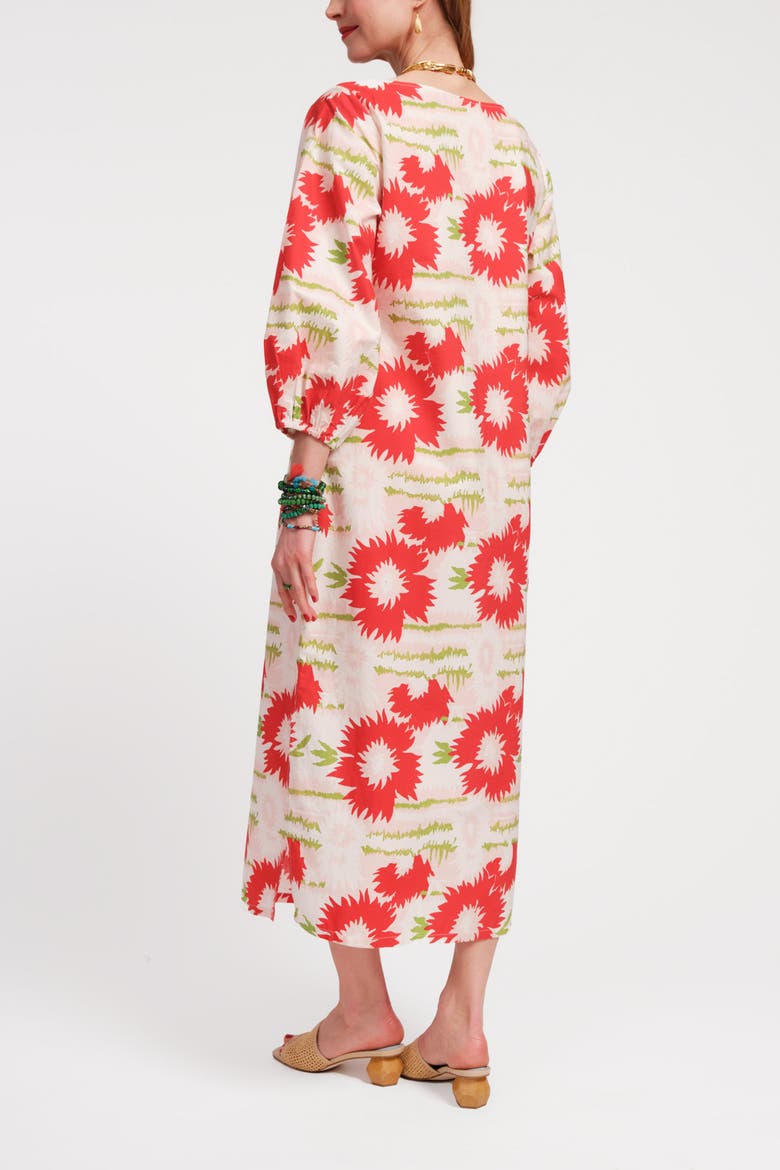 Minnow Maxi Dress Dahlia Burst, Alternate, color, Pink/Red Multi