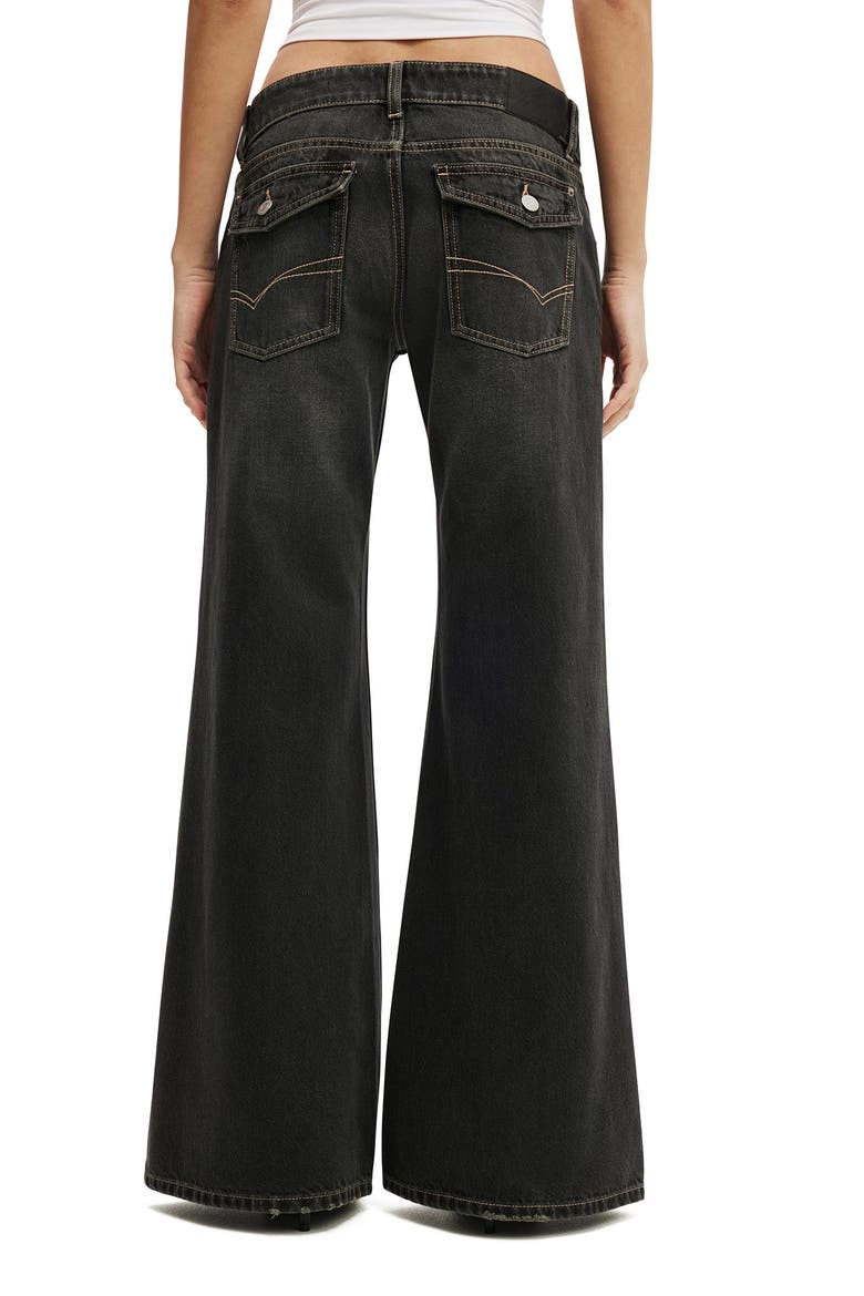 Women's Low Relaxed Flare Jean, Alternate, color, Illusion Black
