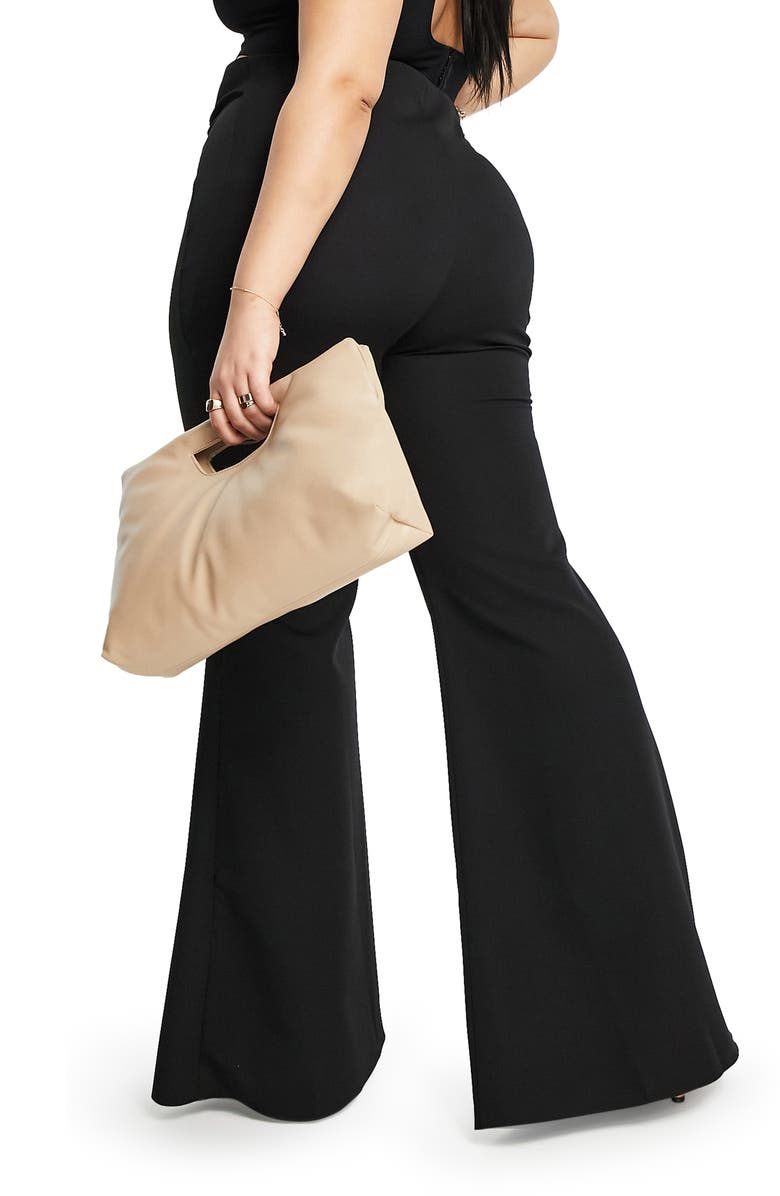 ASOS DESIGN Curve Co-Ord Flare Trousers, Alternate, color,