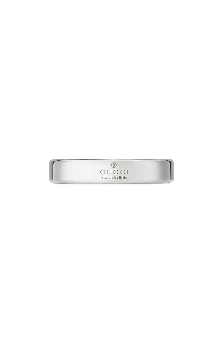 Gucci Interlocking-G Tag Sterling Silver Ring, Alternate, color, Silver
