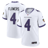 Nike Men's Nike Zay Flowers White Baltimore Ravens Game Jersey