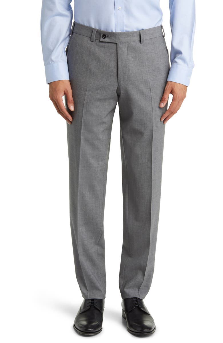 Ted Baker London Jerome Soft Constructed Stretch Wool Dress Pants, Main, color,
