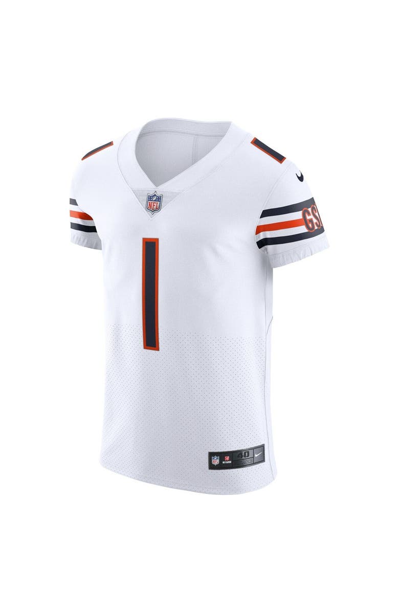 Nike Men's Nike Justin Fields White Chicago Bears Vapor Elite Jersey, Alternate, color,