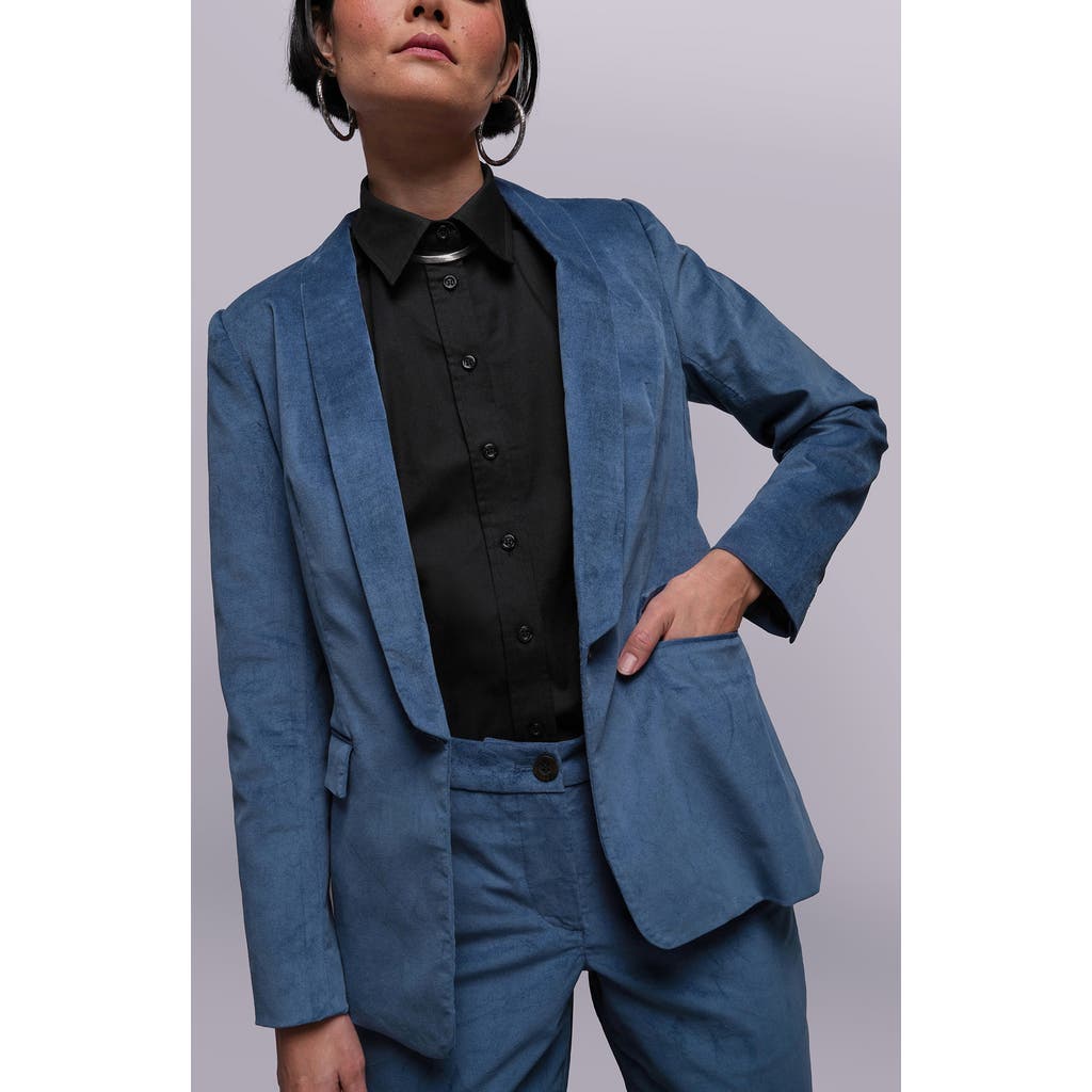 Wildfang The Empower Velveteen Tux Blazer In Blue
