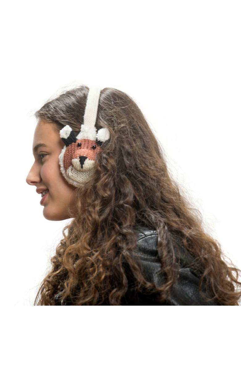 Nirvanna Designs Fox Earmuffs, Alternate, color, White