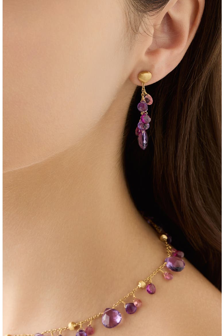 Paradise 18K Yellow Gold Semiprecious Stone Drop Earrings, Alternate, color, 18K GOLD