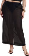 ELOQUII Sheer Printed Organza Skirt
