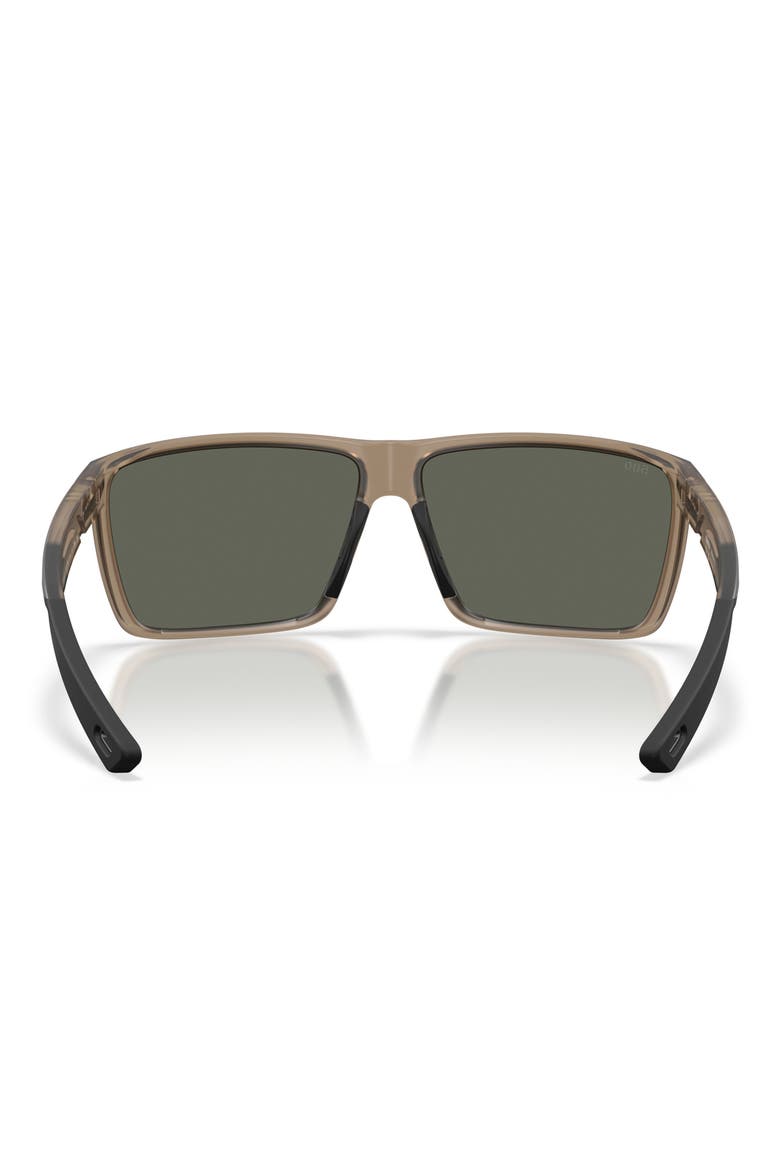 Rincon II 64mm Polarized Oversize Rectangular Sunglasses, Alternate, color, MATTE BROWN SMOKE / GRAY 580G