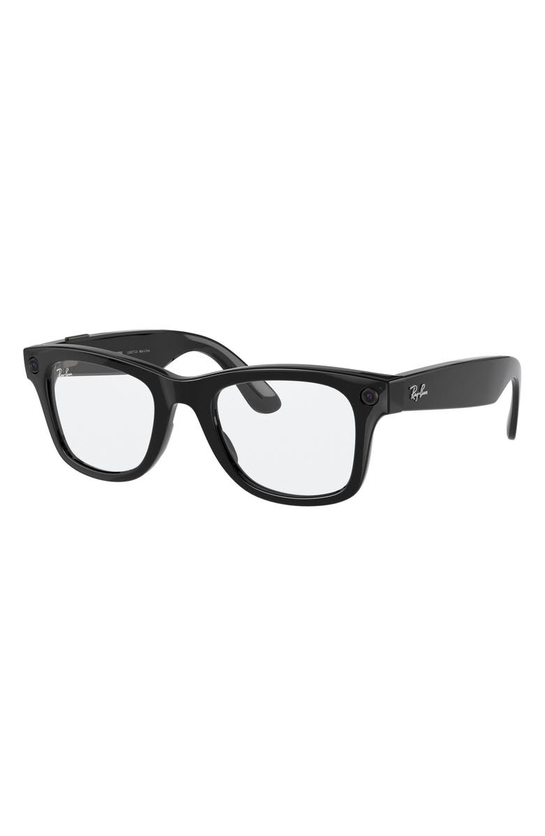 Ray-Ban Stories | Wayfarer 50mm Transitions<sup>®</sup> G-15 Green Smart Glasses, Alternate, color,