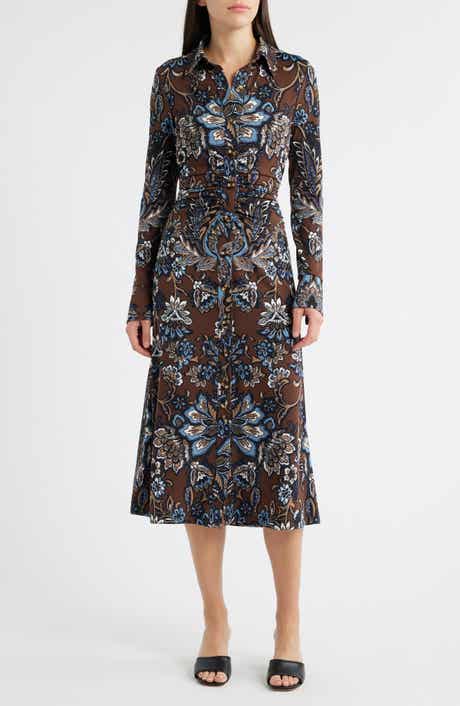 Julia Jordan Floral Print Long Sleeve Shirtdress