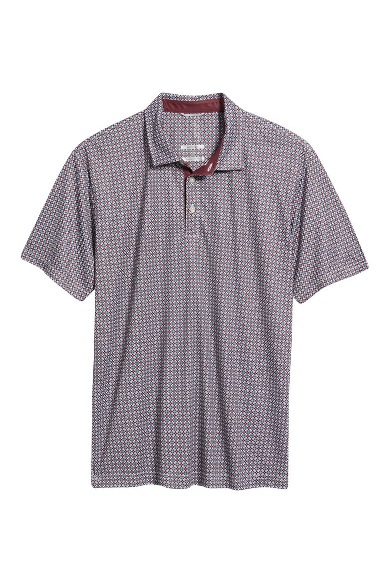 Rae Geo Print Performance Golf Polo, Alternate, color, MAROON