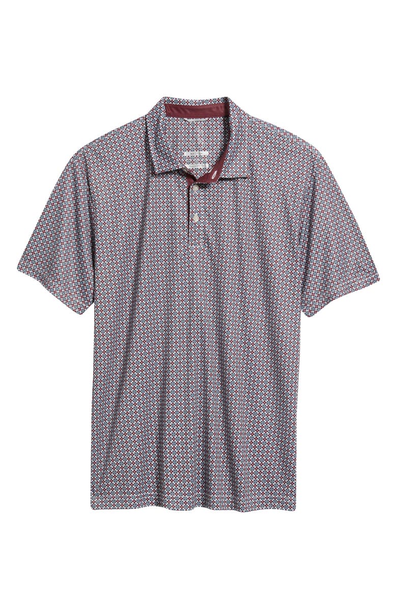 Swannies Rae Geo Print Golf Polo, Alternate, color, Maroon