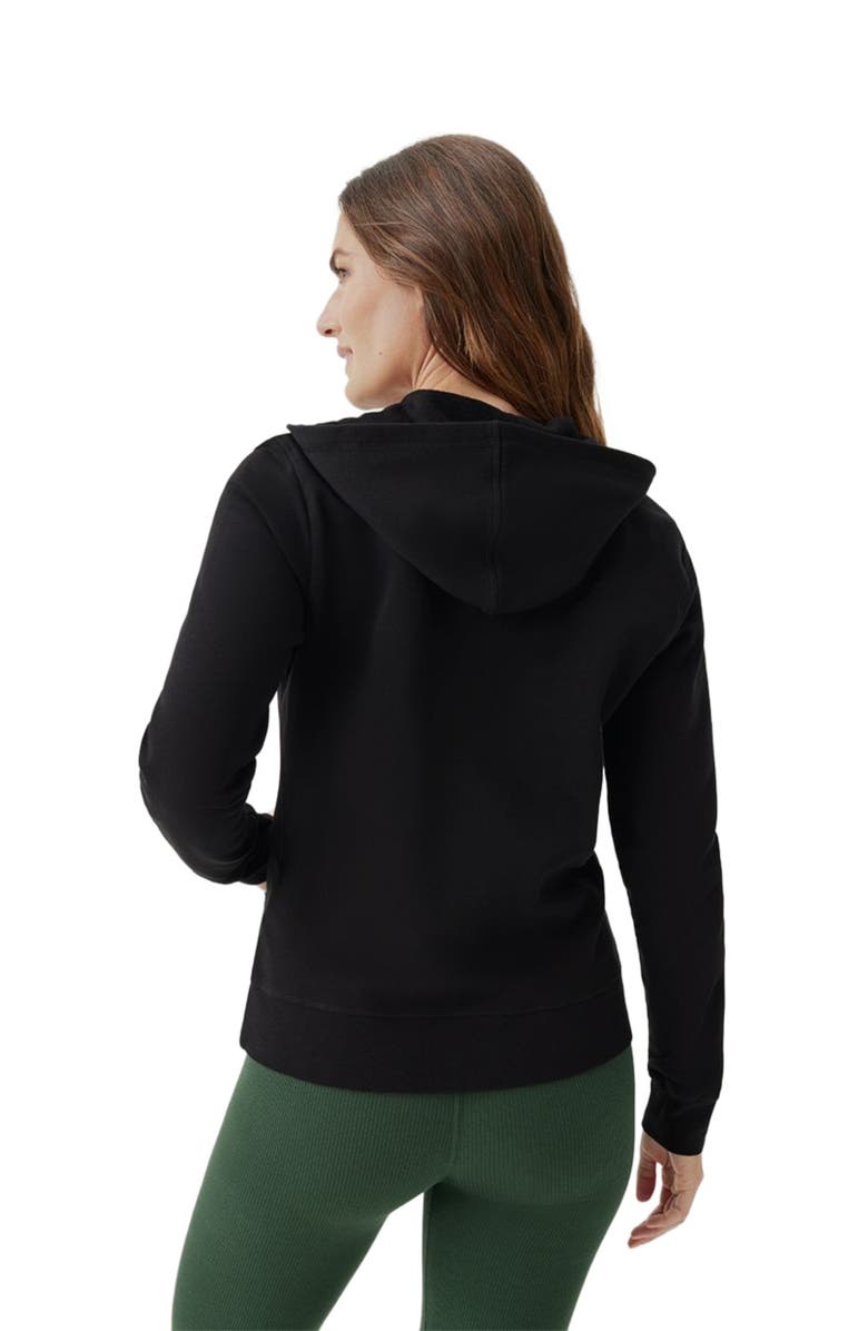 Pact Organic Cotton Brushed Fleece Zip Hoodie, Alternate, color, Black