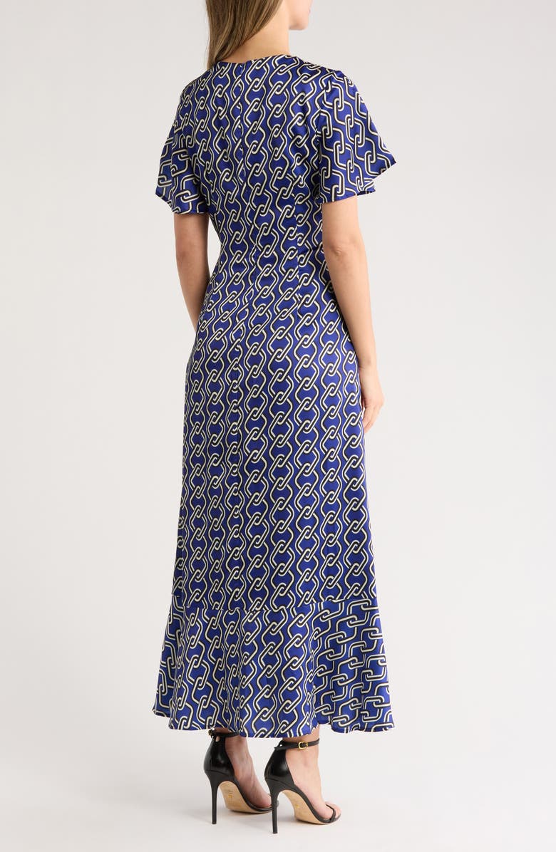 AREA STARS Trina Satin Maxi Dress, Alternate, color, Blue