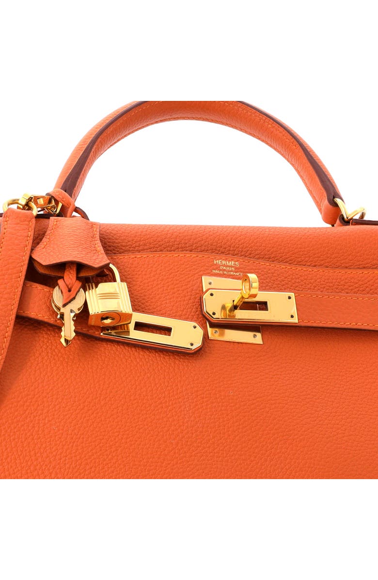 Pre-Owned Hermes Kelly Handbag Orange Togo with Gold Hardware 28, Alternate, color, Orange H