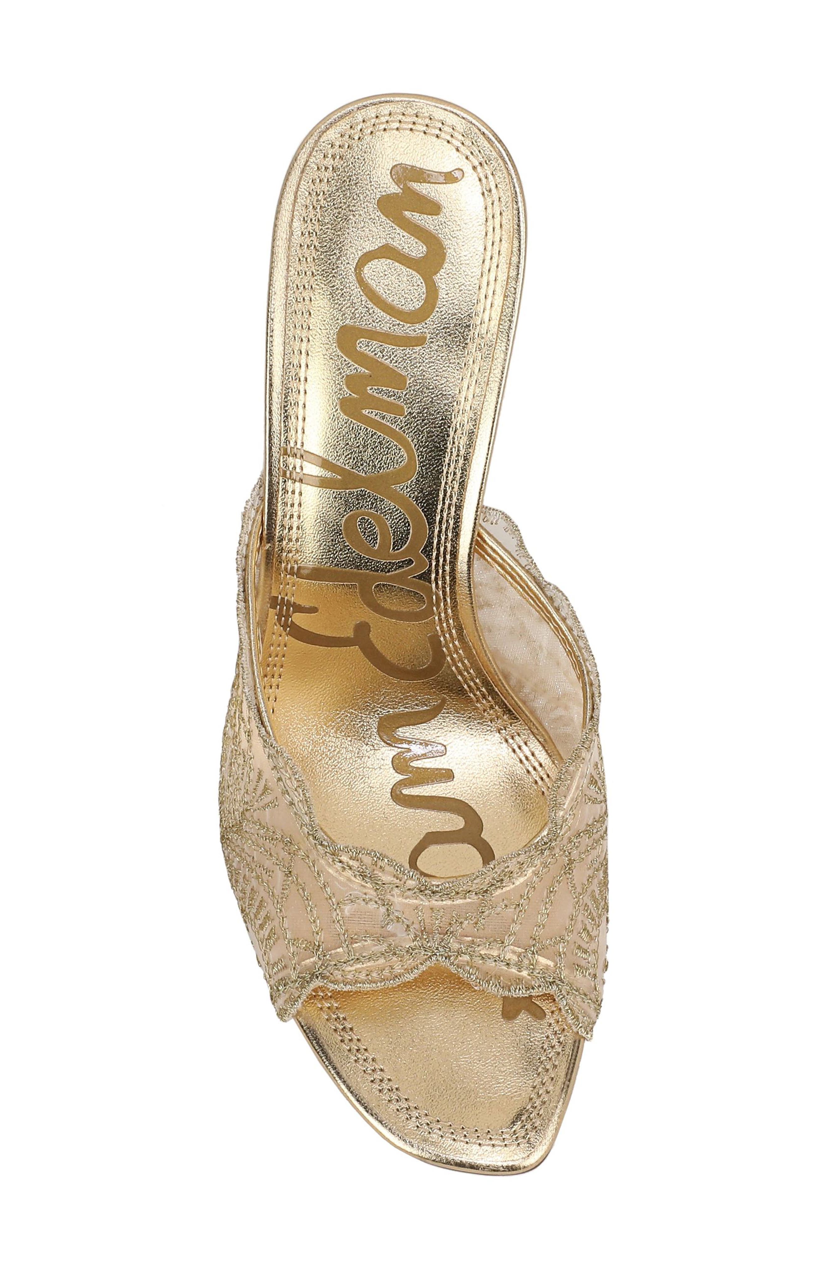 Sam Edelman Iva Mesh Sandal, Alternate, color, Amber Gold