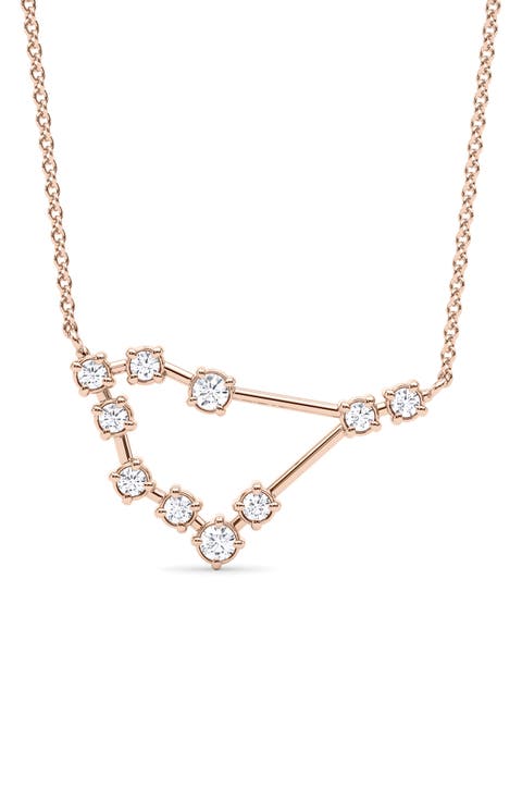 Capricorn Constellation Lab Created Diamond Necklace