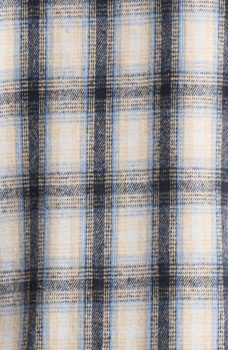 925 Originals Oversize Coastal Plaid Button-Up Flannel Shirt, Alternate, color, Blue