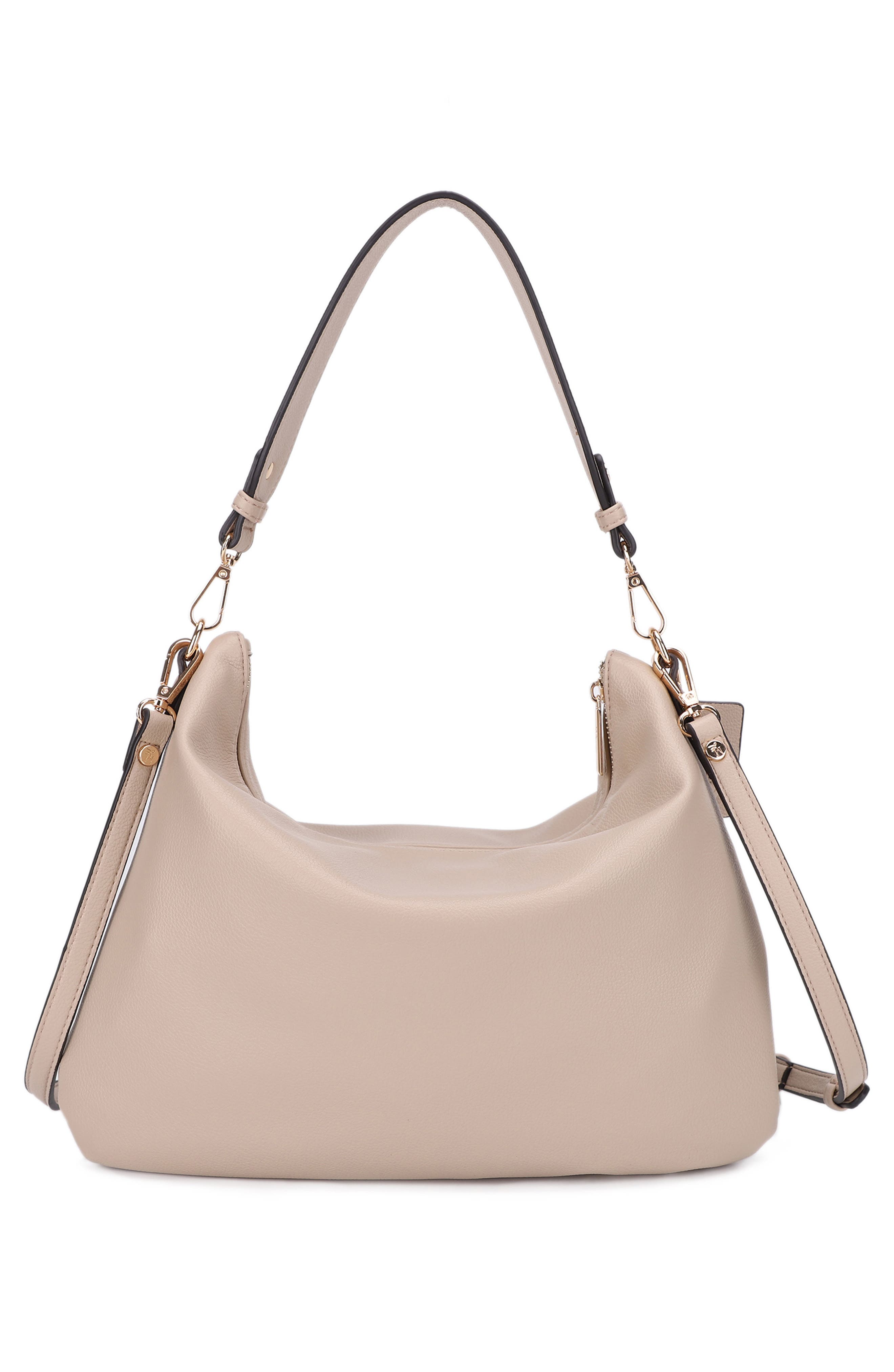 Nova Large Soft Faux Leather Shoulder Bag, Alternate, color, TAUPE