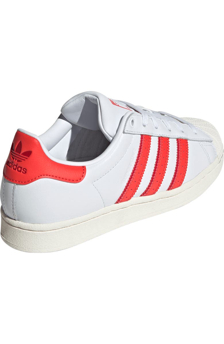 adidas Superstar Sneaker, Alternate, color, White/ Cloud White/ Bright Red