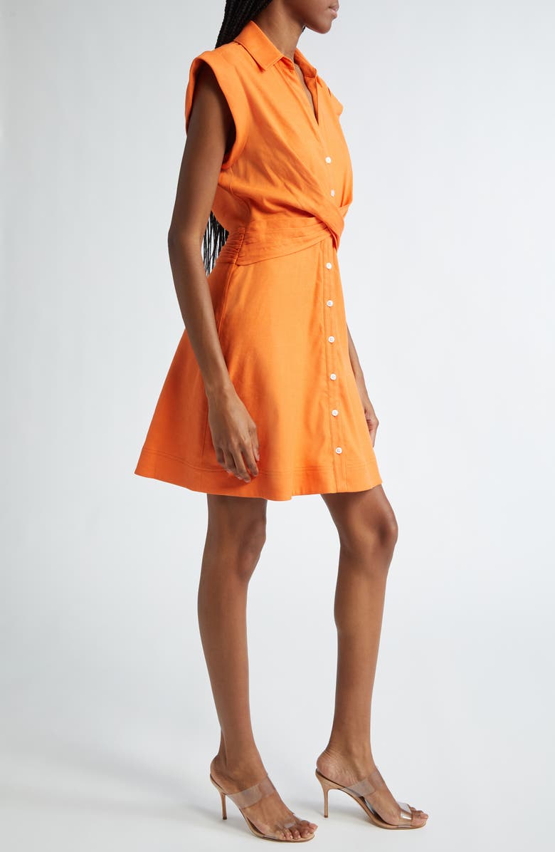 Veronica Beard Nagano Linen Blend Mini Shirtdress, Alternate, color,