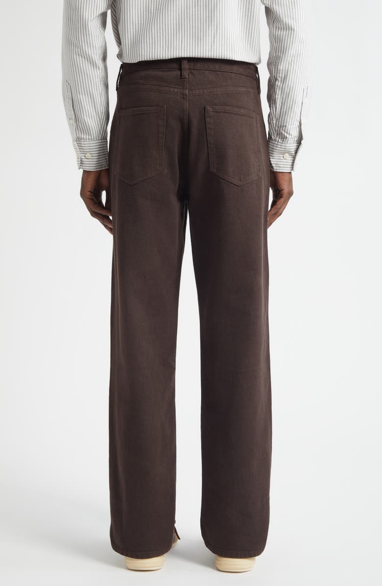 Noah Brushed Back Pleated Organic Cotton Jeans, Alternate, color, Fudge