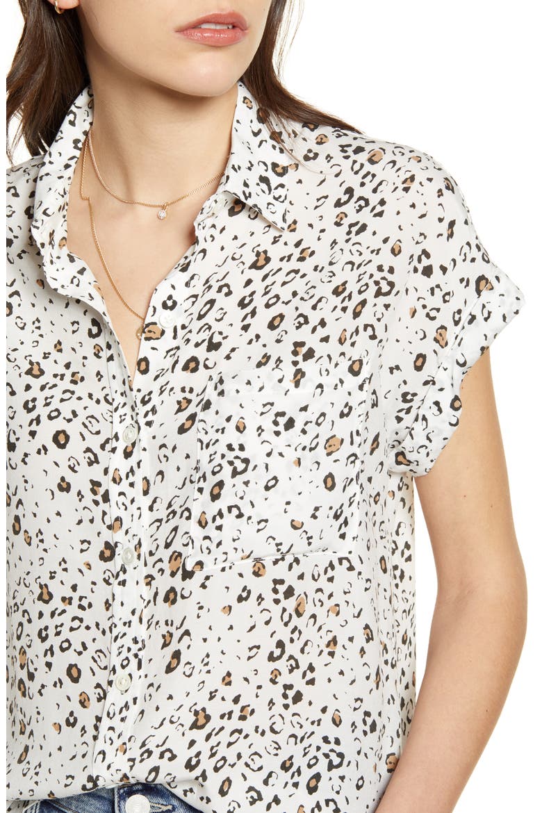 Whitney Plaid Shirt, Alternate, color, WHITE MOCHA LEOPARD
