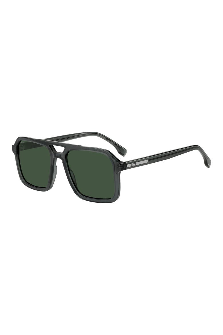 56mm Sunglasses, Alternate, color, GREEN/ GREEN
