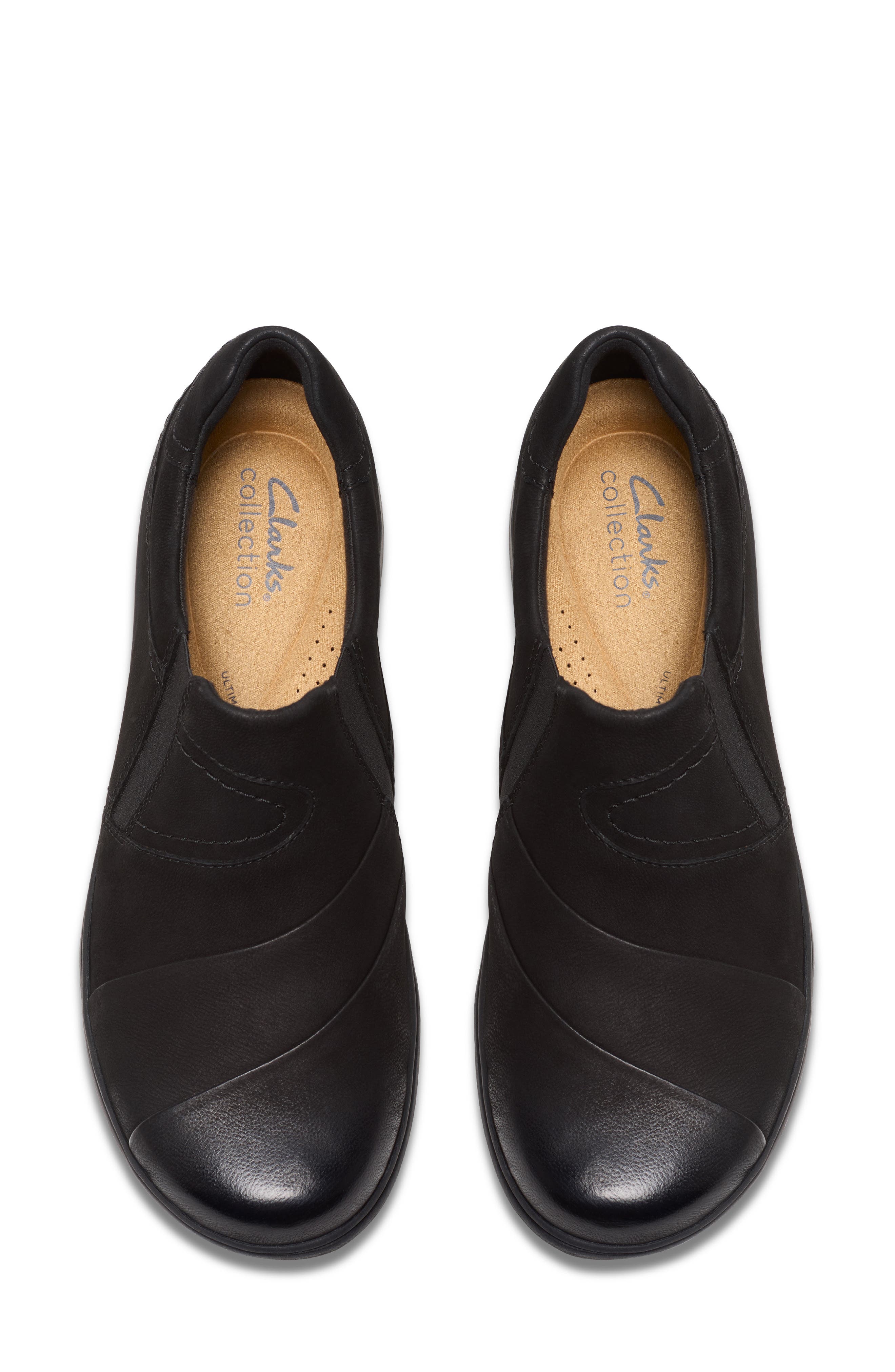 Clarks<sup>®</sup> Carleigh Abby Slip-On Shoe, Alternate, color, Black Nubuck