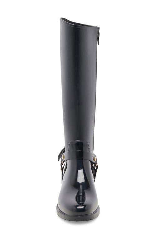Dolce Vita Cloudy H2o Womens Zipper Patent Knee-high Boots In Black