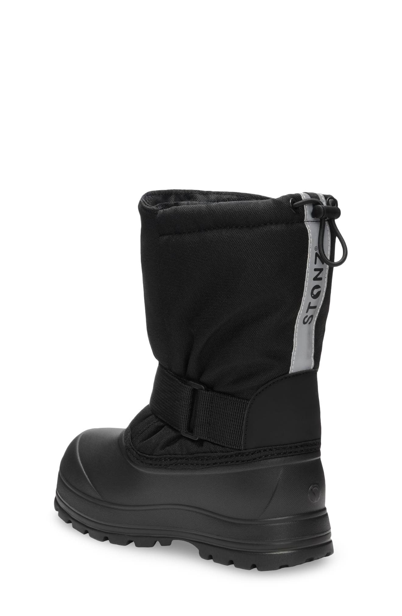STONZ Kids' Trek Ultra Lightweight Insulated Snow Boot, Alternate, color, Black