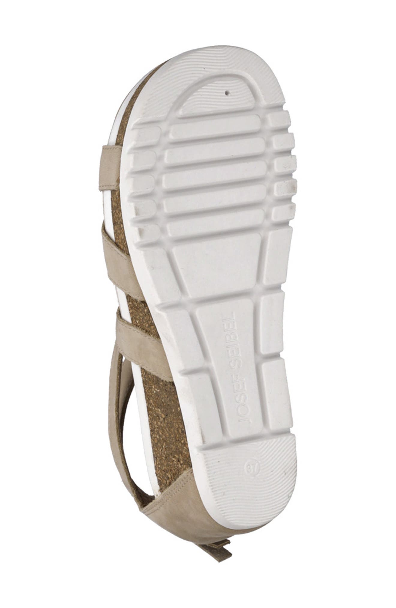 Josef Seibel Quinn 05 Ankle Strap Wedge Sandal, Alternate, color, Beige