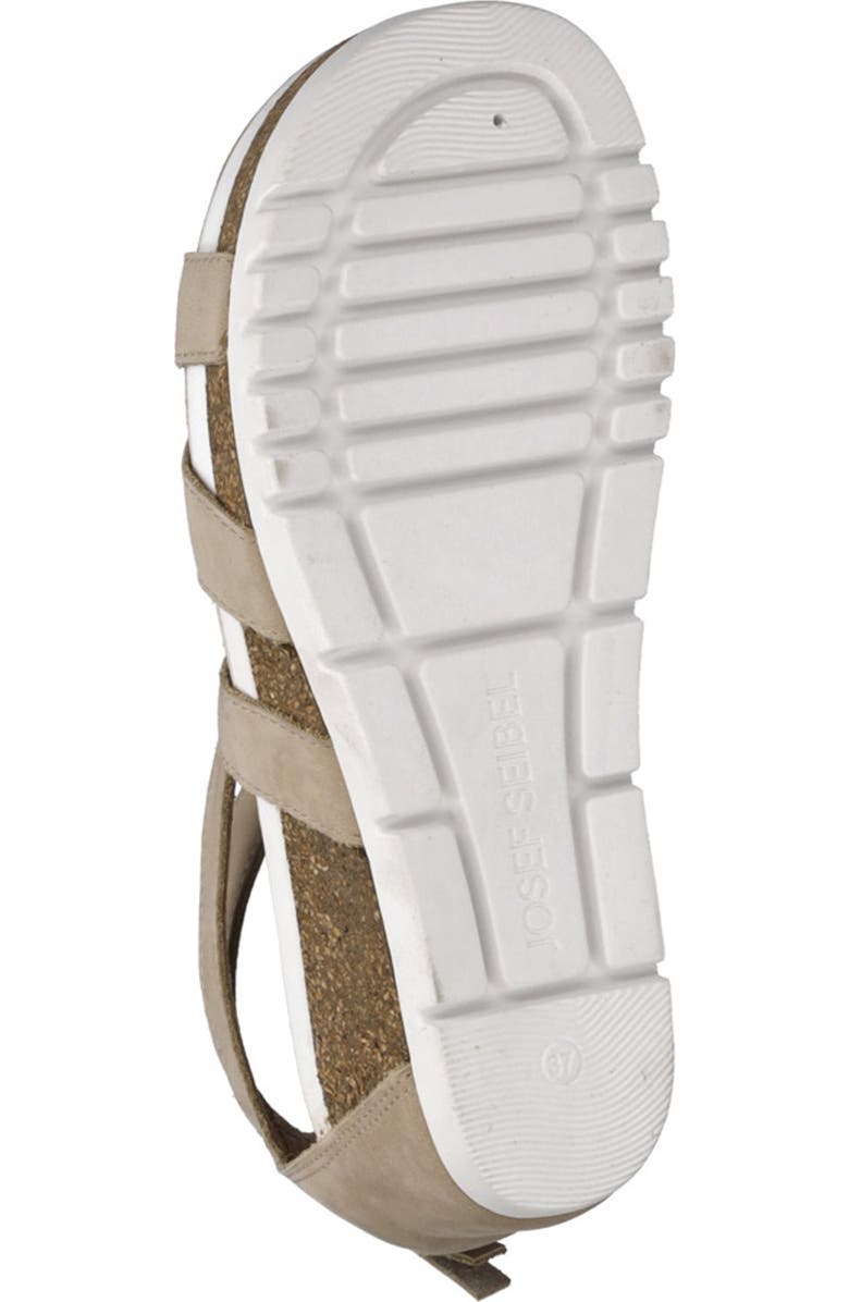 Josef Seibel Quinn 05 Ankle Strap Wedge Sandal, Alternate, color, Beige