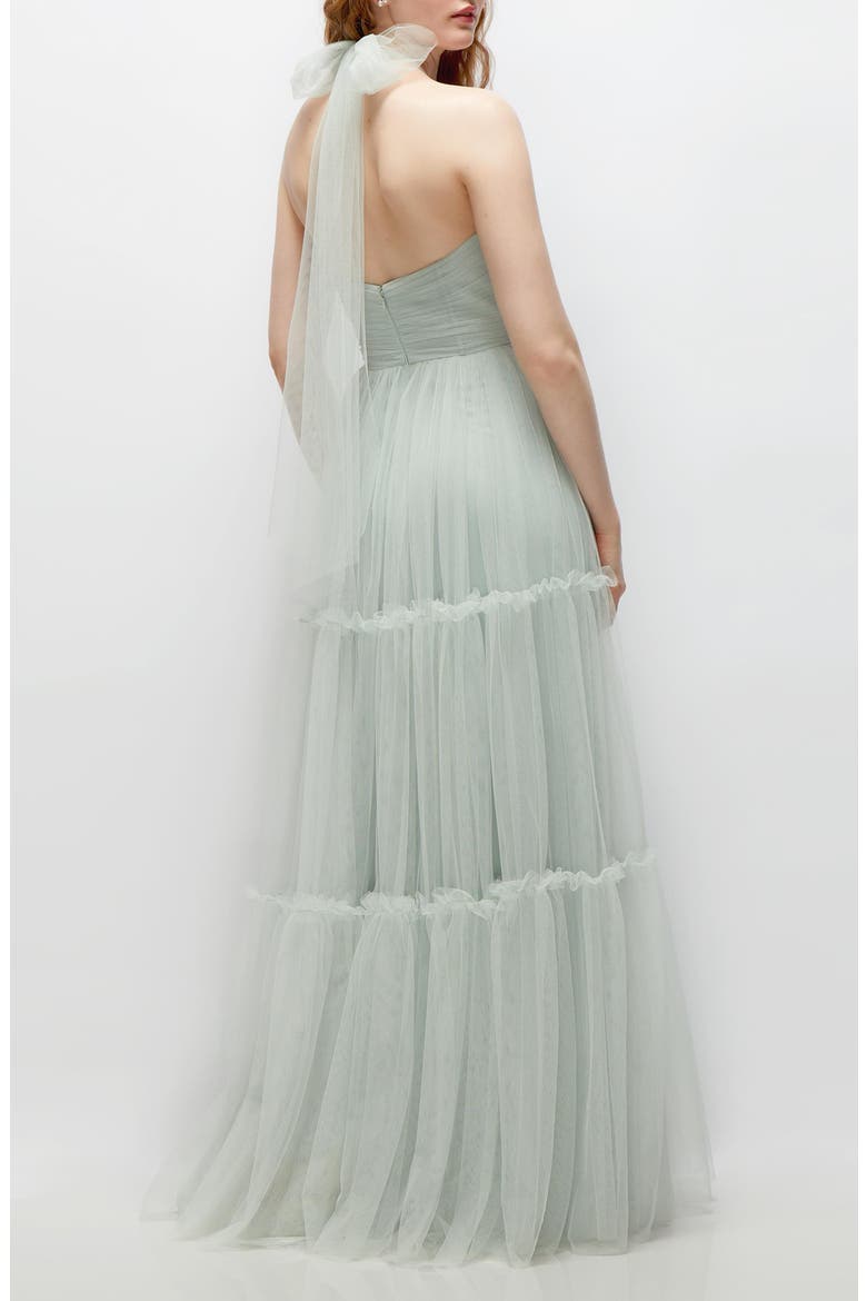 Tiered Tulle Evening Dress, Alternate, color, WILLOW