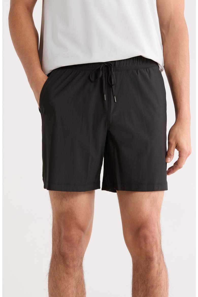 Madras Power 7-Inch Shorts, Main, color, BLACK