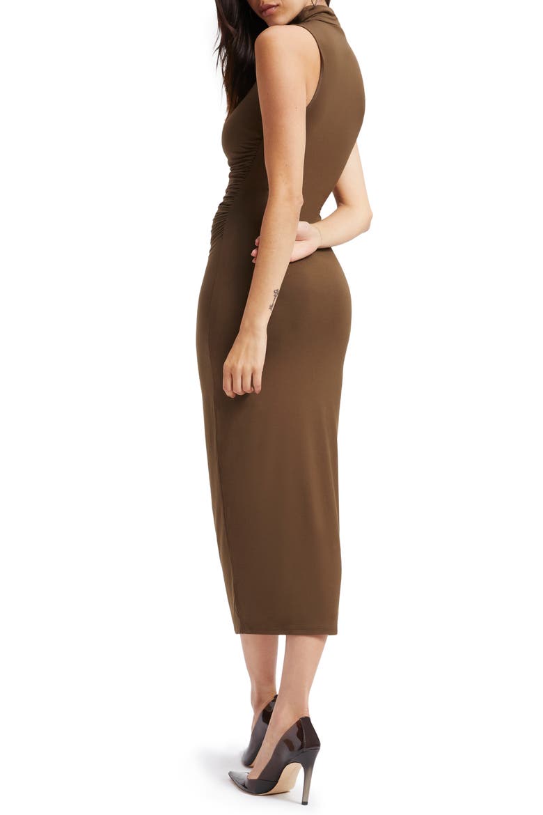 Good Touch Sleeveless Turtleneck Body-Con Midi Dress, Alternate, color, FOG001