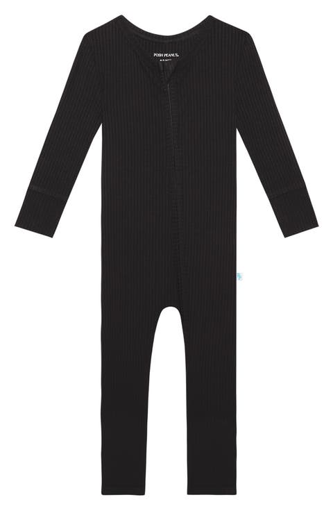 Two Pocket Rib Footie- Coffee Two Pocket Rib Footie- Coffee