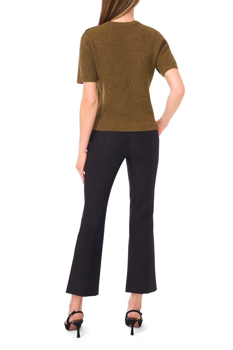 Liya Short Sleeve Rib Sweater, Alternate, color, AUTUMN NIGHT