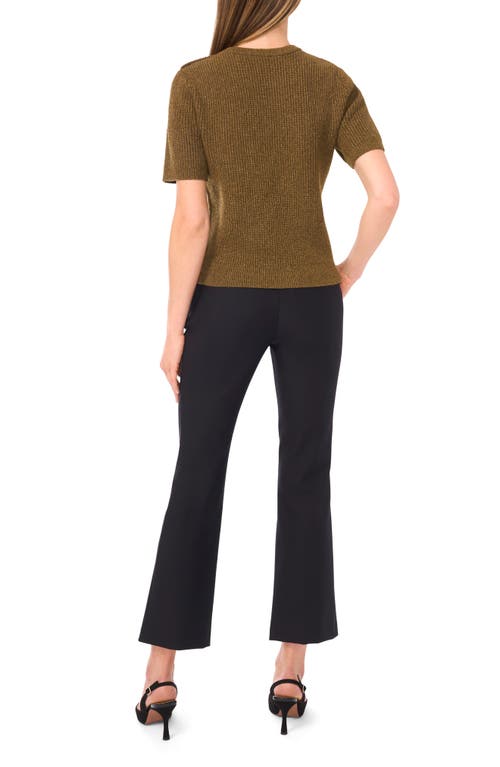 Ted Baker Liya Short Sleeve Rib Sweater In Green