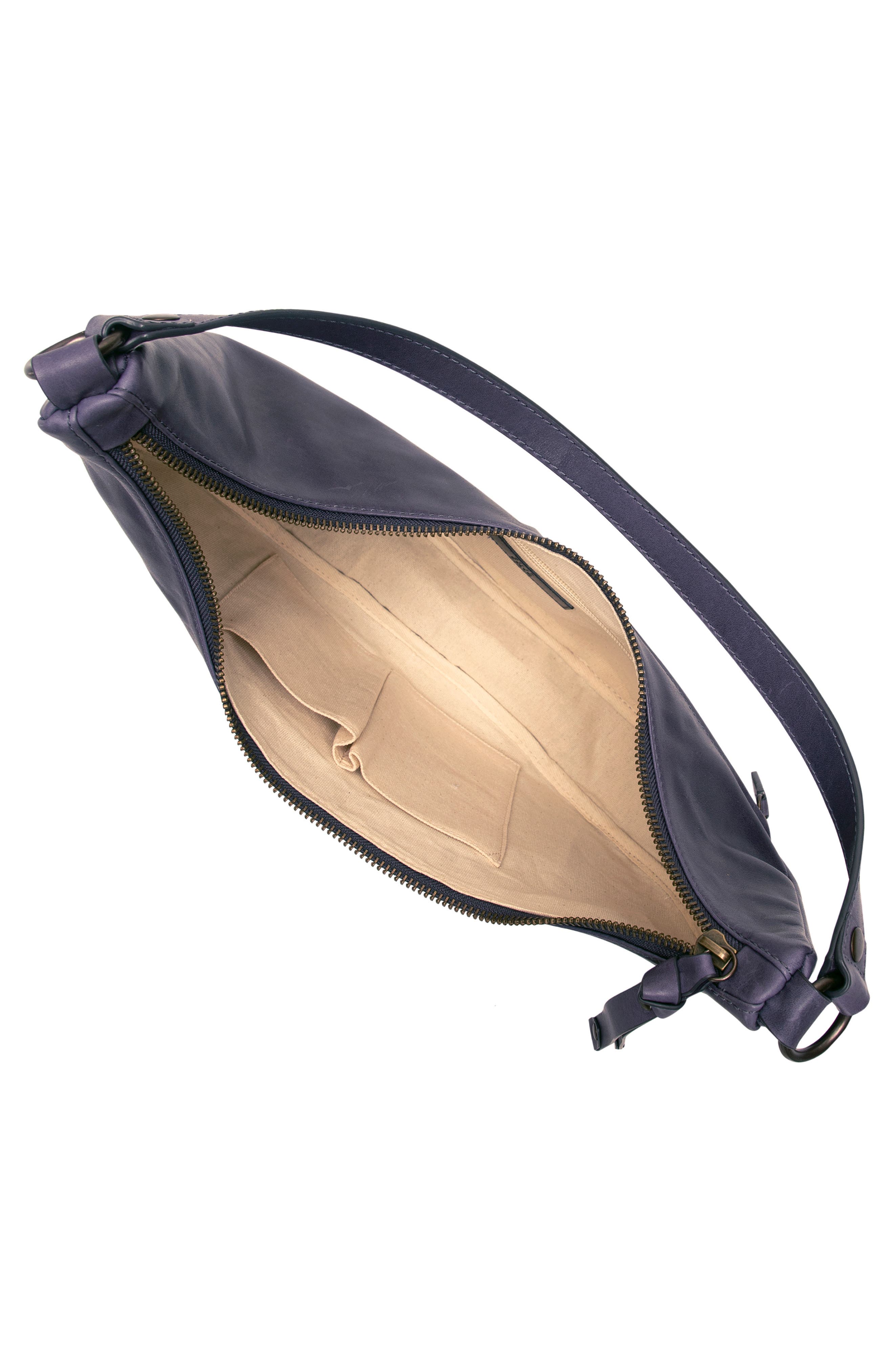 Frye Melissa Crescent Hobo Bag, Alternate, color, Eggplant