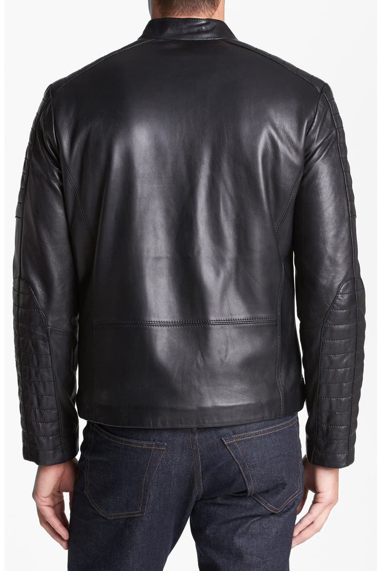 'Landon' Moto Jacket, Alternate, color, BLACK