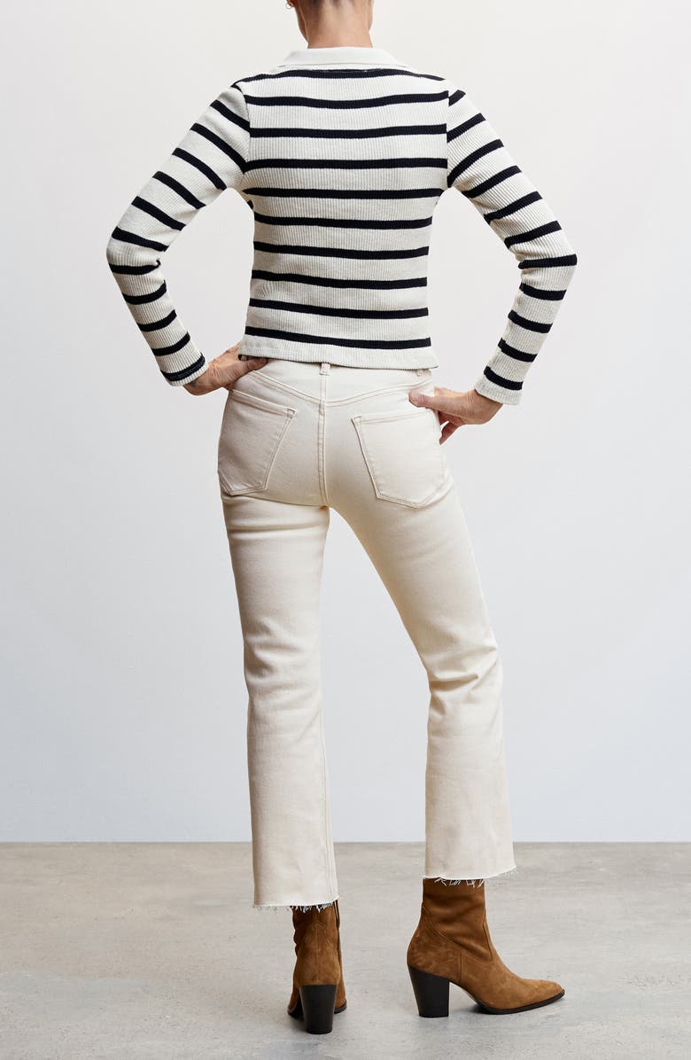 MANGO Crop Flare Jeans, Alternate, color,